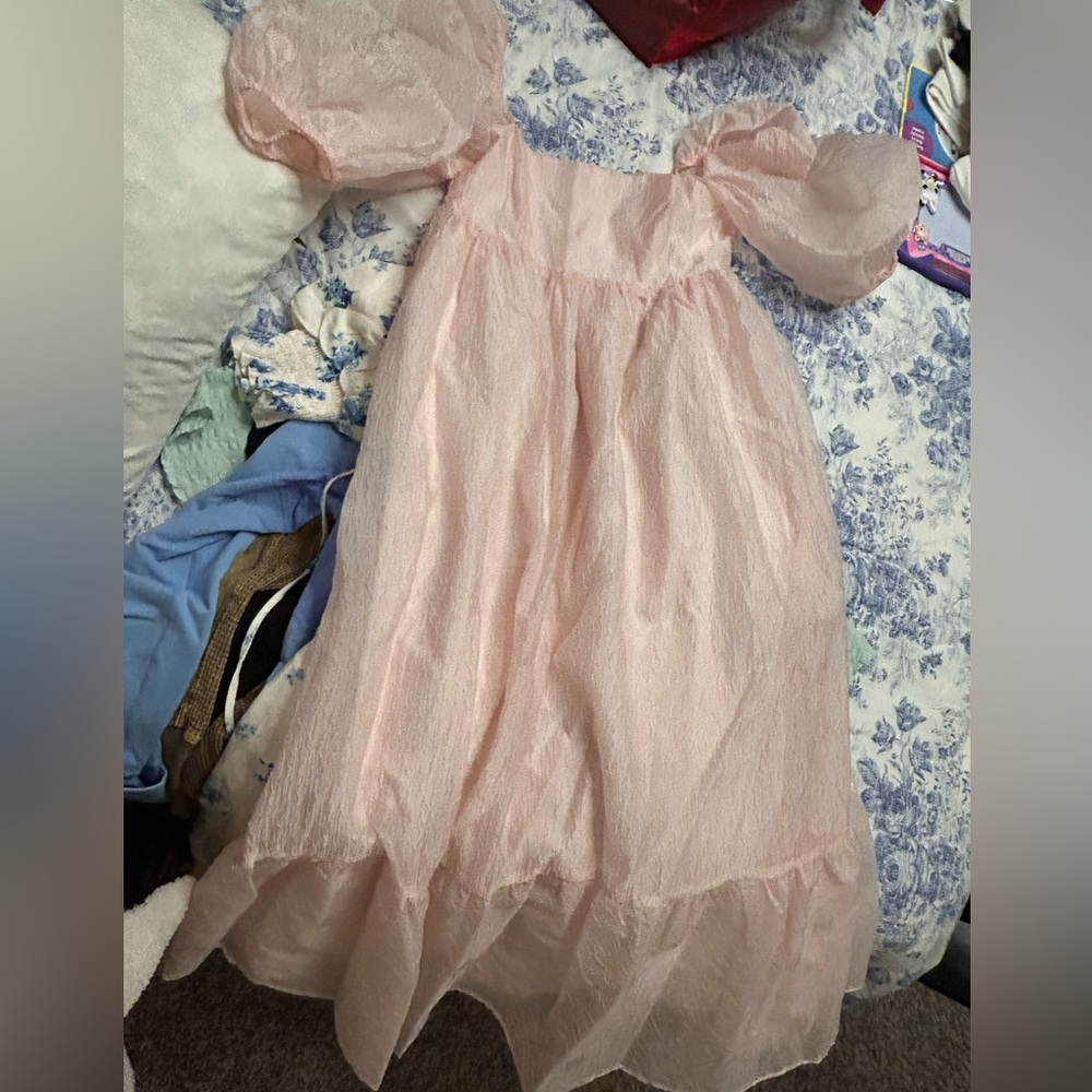 Women's Pink Maxi Dress - Lightweight Elegant Style